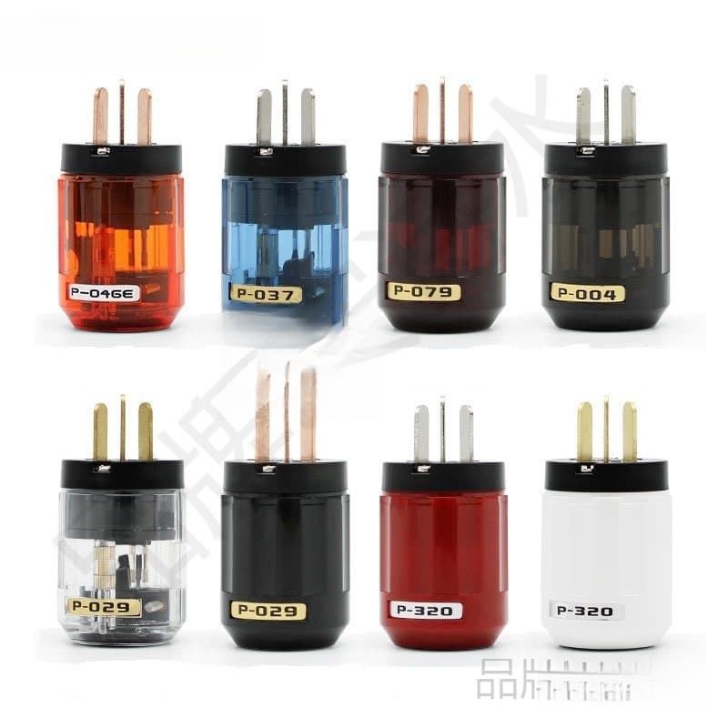 Oyaide Audiophile Grade Plug for Amplifier and Tube Amp, Copper Gold-Plated and Rhodium-Plated Power Plug and IEC Connector