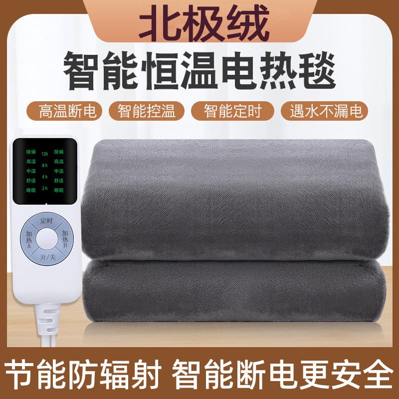 Arctic Fleece National Standard Electric Blanket Single/Double Dual Control Large Smart Timer Dormitory Electric Mattress Pad Dropshipping for Various Platforms