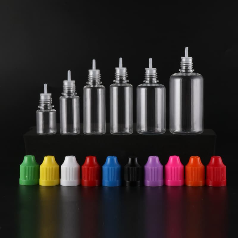 Cross-border Wholesale PET 5ml 10ml 30ml Transparent Plastic Bottle Press-Twist Cap Dropper Bottle Easy Squeeze Paint Filling Bottle
