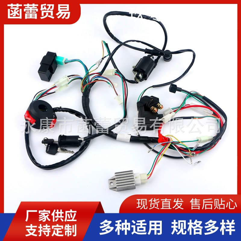 Dirt Bike ATV Sand Vehicle Accessories 50 70 90 110CC Wiring Harness Coil CDI Ignition Electrical Full Set