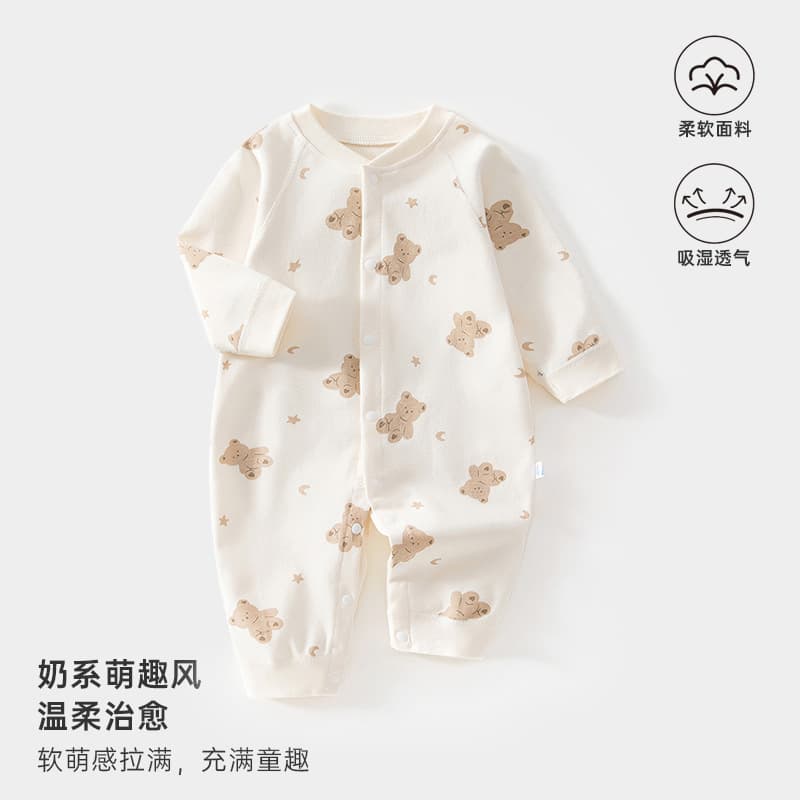 Class A Cotton Baby Romper Jumpsuit Sleepwear for Spring and Autumn, Boys and Girls Wholesale
