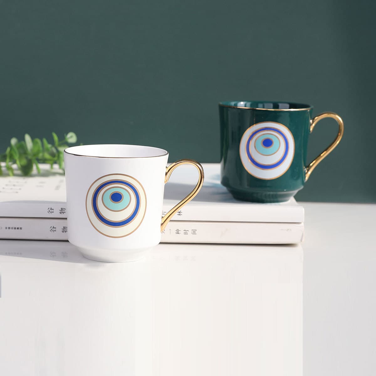 Big Eyes Mug Ceramic Water Cup Ins Simple Cup Devil's Eye Mug Cup Middle Eastern Coffee Cup
