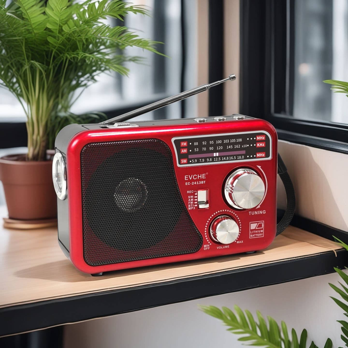 Factory cross-border full-band multi-function recording radio Bluetooth elderly flashlight charging portable mini 2413