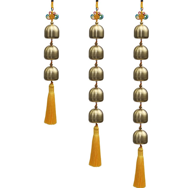 Creative Chinese-style Pure Copper Wind Chime Decor for Home and Shop Interiors, Available in 1-12 Bells (New Product)