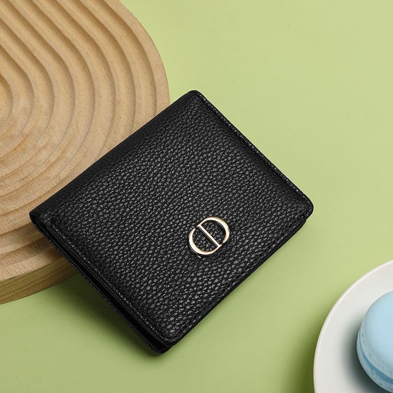 Solid Color New Zipper Women's Coin Purse Korean Style Minimalist Multi-functional Small Wallet with Multiple Card Slots Card Holder Card Case in Stock