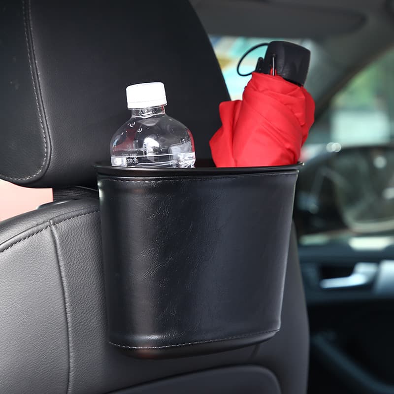 Car Trash Can Door-Mounted Storage Bucket Garbage Bag Front and Rear Seat Umbrella Organizer Car Accessories