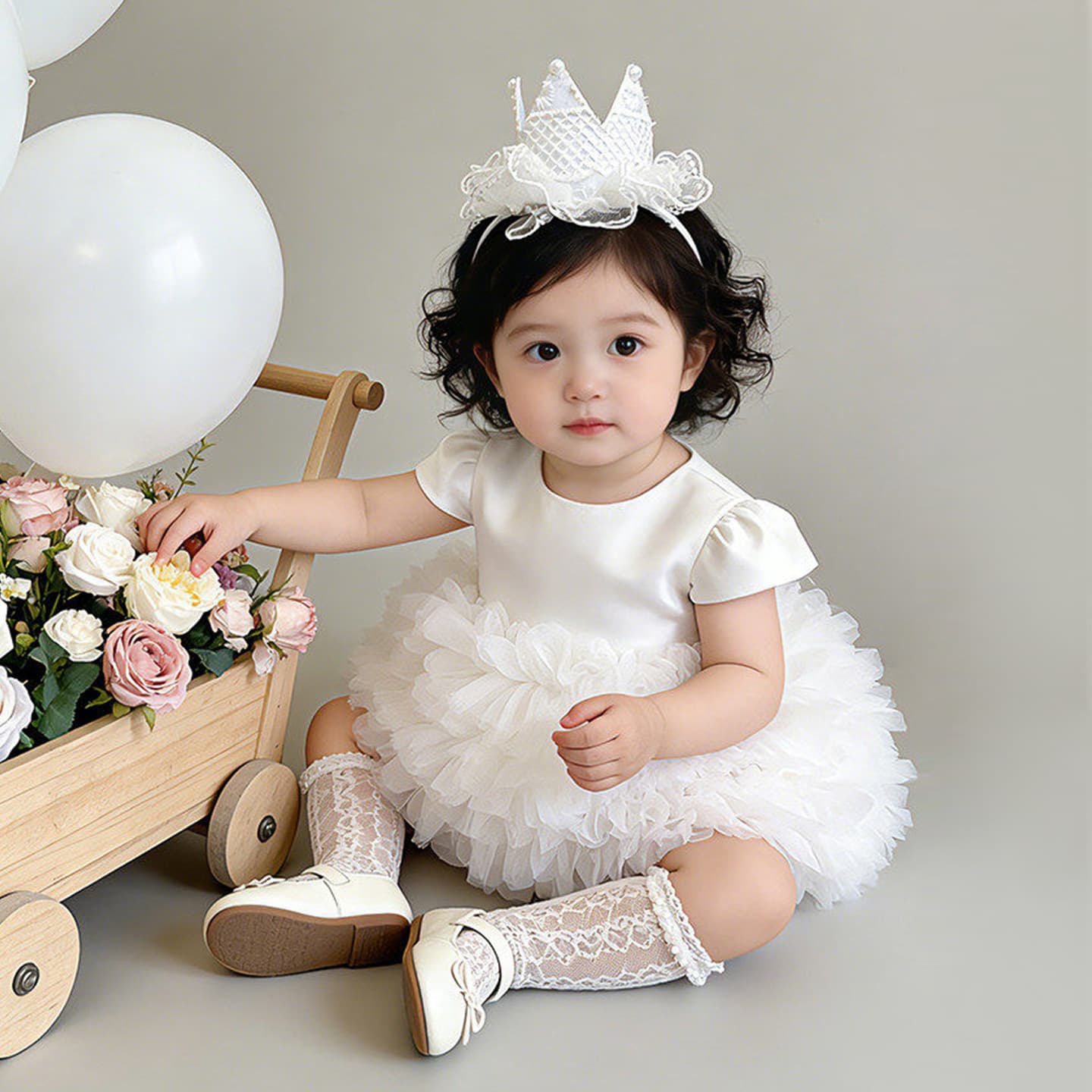 Baby girl one-year-old dress 2026 new princess dress summer children's birthday tutu skirt fashionable week-grabbing dress