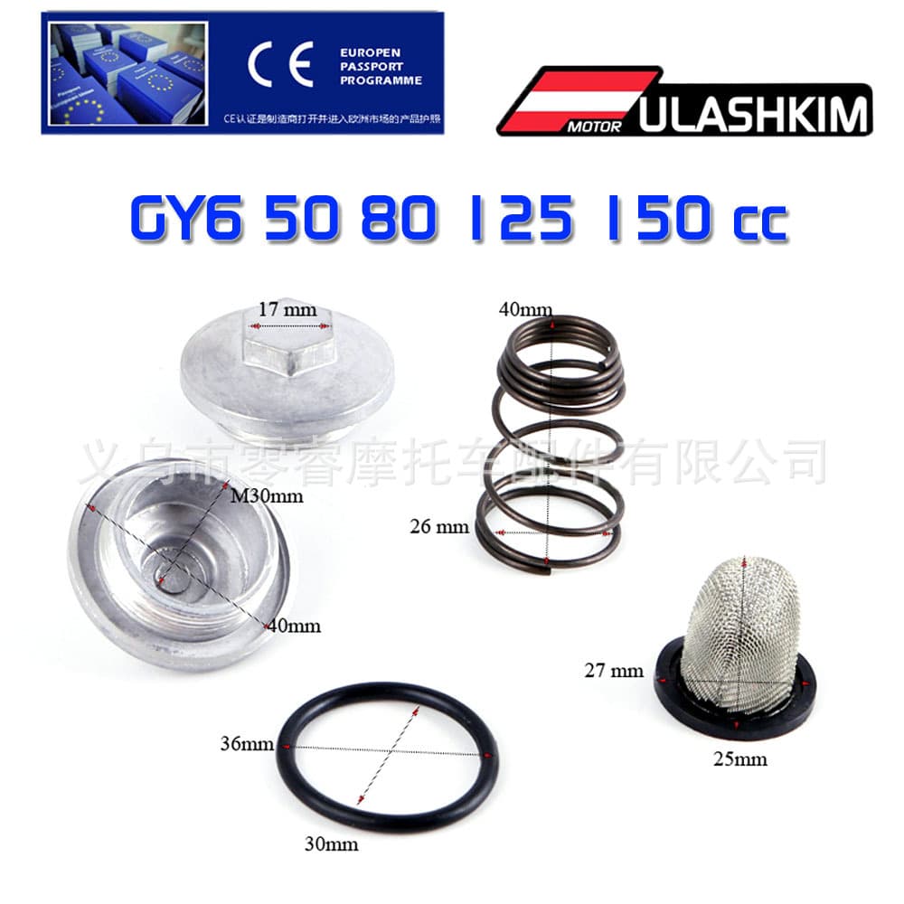 Motorcycle Four-Stroke Scooter ATV GY6 50 80 125 150 cc 139QMB Oil Filter Screen Set