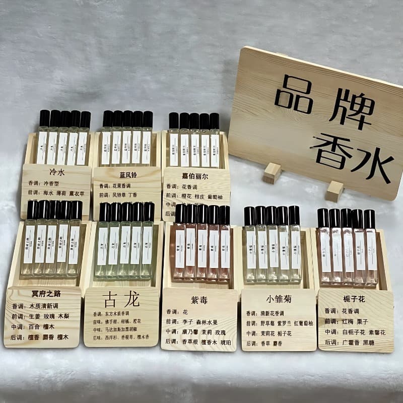 10ml Perfume Sample Square Bottle Brand Market Night Market Stall Douyin Live Stream Supply for Women's Stall Perfume Wholesale