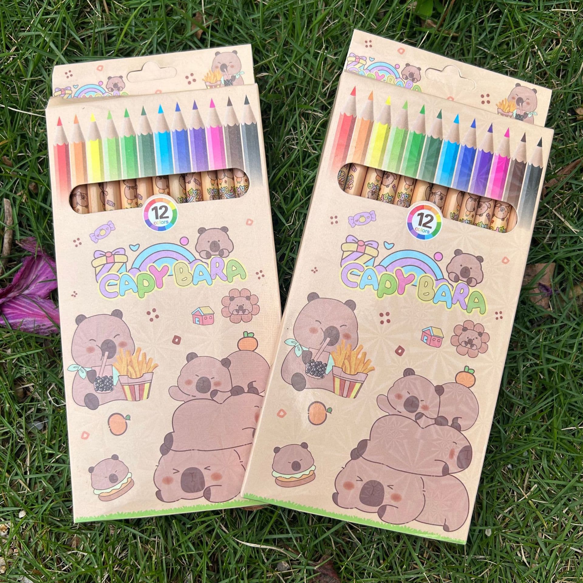 801 Children's Colored Pencil Drawing Graffiti Brush Cartoon Box Set 12 Colors Colored Pencils Wood HB Kindergarten