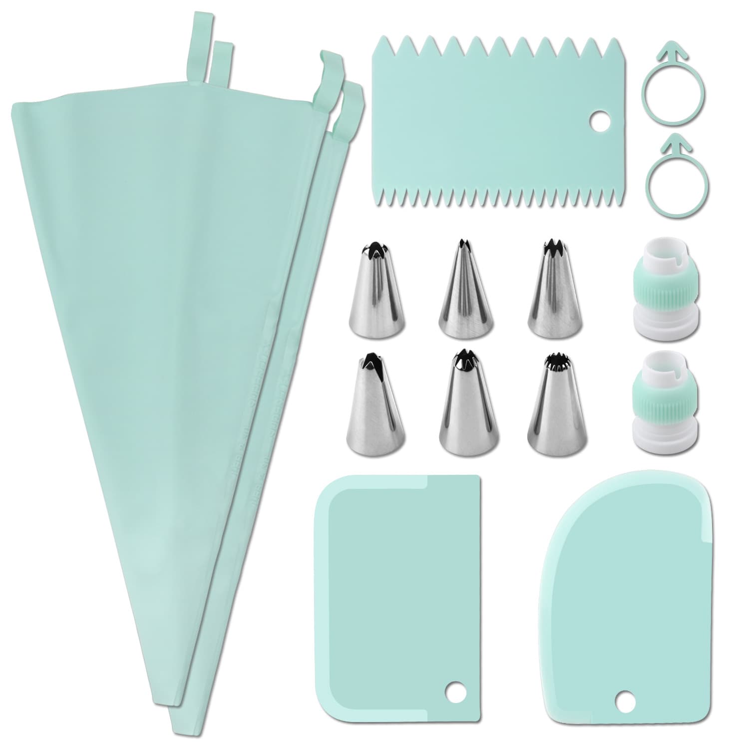 Plastic Scraper Piping Nozzle Set Cake Cream Pattern Smoothing Shaping Tool Triangular Arc Scraper Dough Cutter