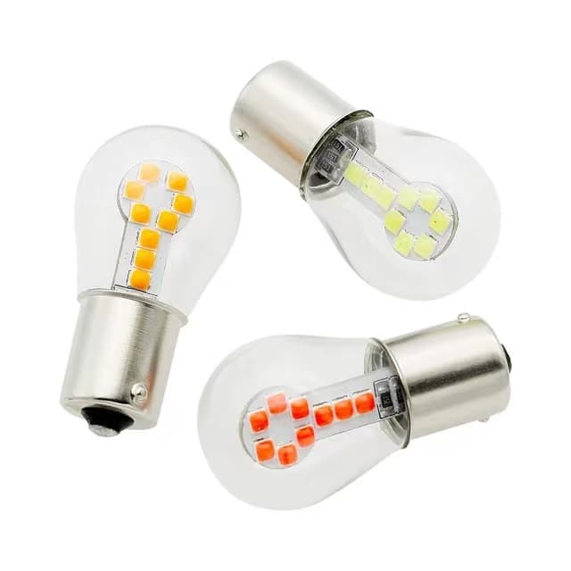 Automotive LED Turn Signal Brake Light 1157 1156 3030 18SMD High Brightness Reverse Light Glass High Temperature Resistant