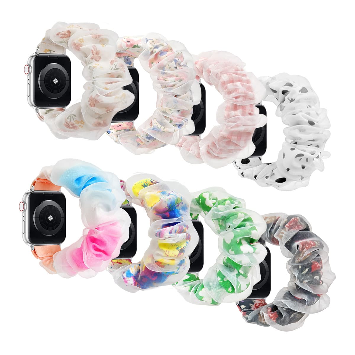 New Organza Double Layer Apple Watch Band Compatible with Apple Watch 8-1 Samsung Fashion Apple Watch Band