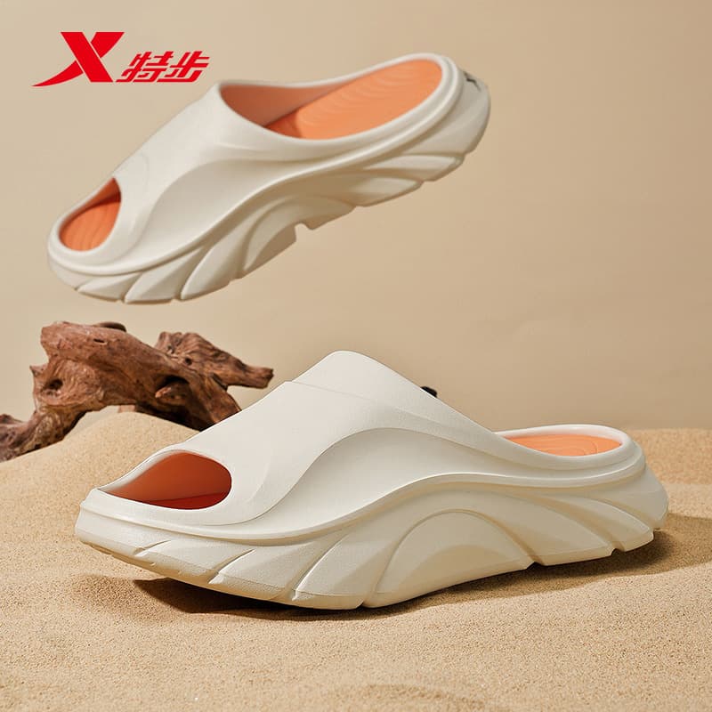 Xtep Genuine Flip-Flops Men's Trendy Shoes 2025 New Summer Outdoor Beach EVA Soft Sole Sports Sandals