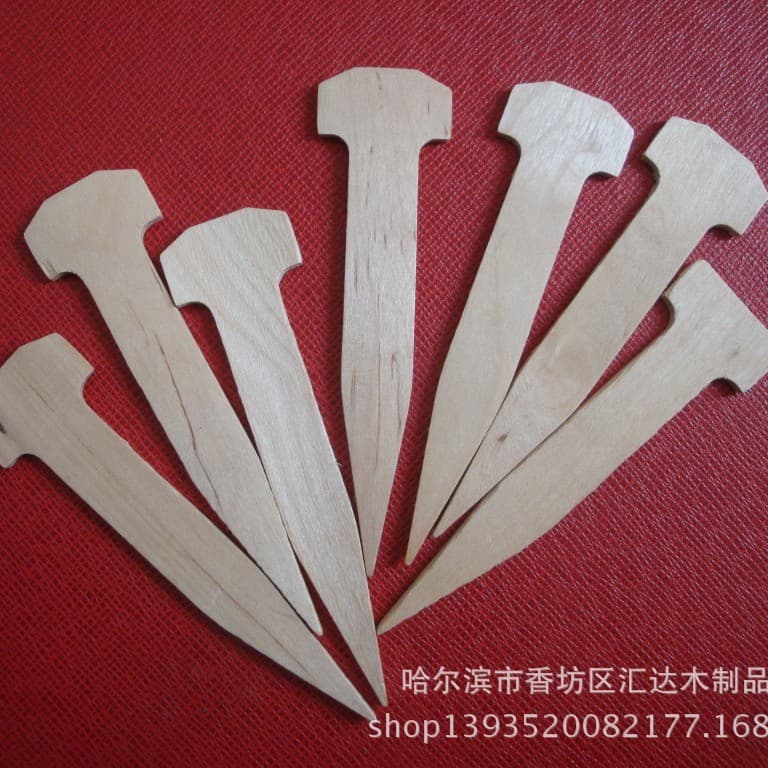 Greenhouse Nails, Biodegradable Wooden Nails, Round Wooden Nails, Greenhouse Wood Nails Wooden Stakes Mulch Film Nails