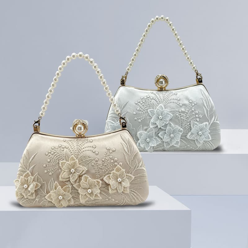 Cross-border New Style Chinese Embroidery Small Fresh Floral Dinner Bag Women's Dress Cheongsam Light Luxury Handbag Wholesale