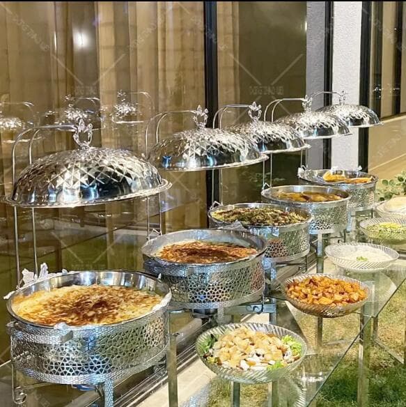Hotel Wedding Luxury Catering Supplies 4.5L/8L Cheffing Dish