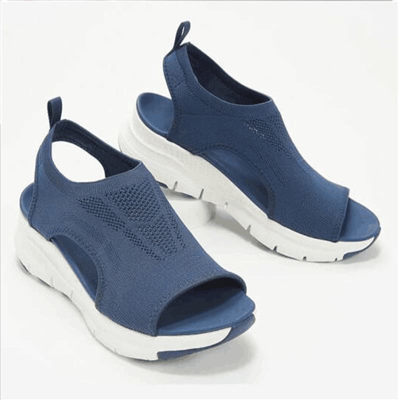 Cross-border Large Size Sandals New Casual Sleeve Fashion Peep Toe Sandals Low Heel Women's Shoes Large Size Sports Casual Sandals