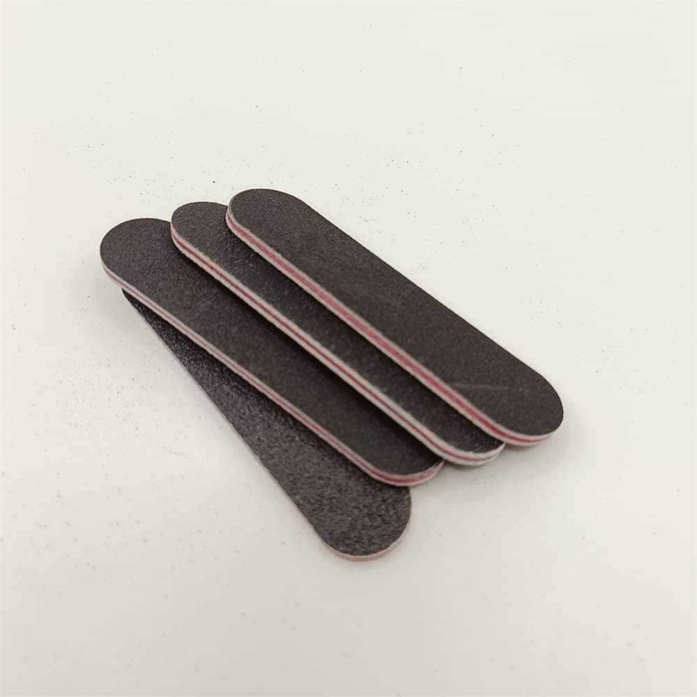 Wearable Nail File Mini Black Red Short File Black Surface Red Core Nail Removal Polishing Strip for Polishing Nail Tips and Surface