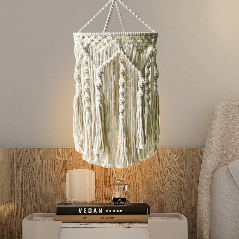 New Bohemian Tapestry Lamp Ins Style, Handwoven Home Pendant Light Shade for B&B and Hotel Decor