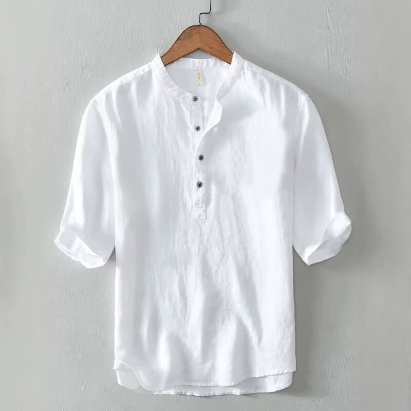 Summer Thin Round Neck Men's Shirt Loose Cool Short Sleeve T-Shirt Casual Trendy Versatile Simple Solid Color Shirt