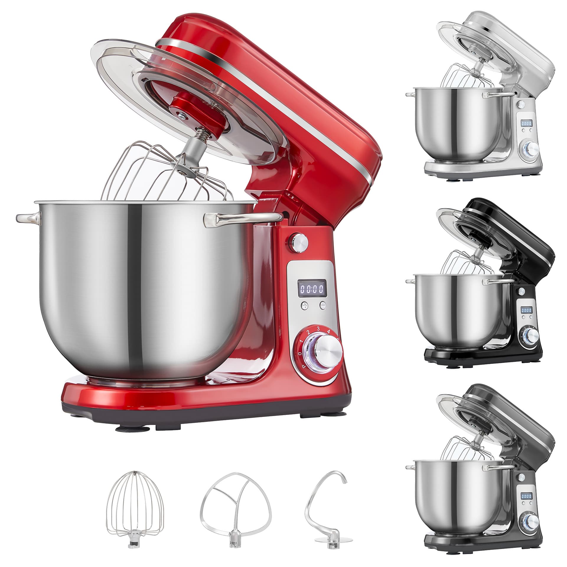 Cross-border 6L Stand Mixer Home Multifunctional Dough Kneader Egg Beater Mixer