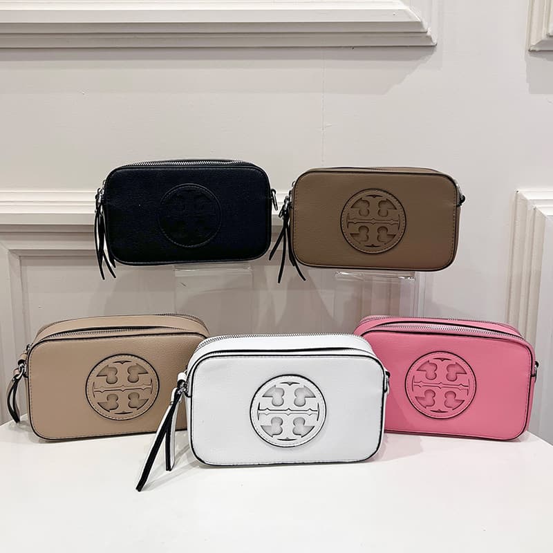 2024 New Tb Wide Shoulder Strap Genuine Leather Camera Bag High-End Simple Elegant Women's Bag Versatile Single Shoulder Crossbody Small Bag
