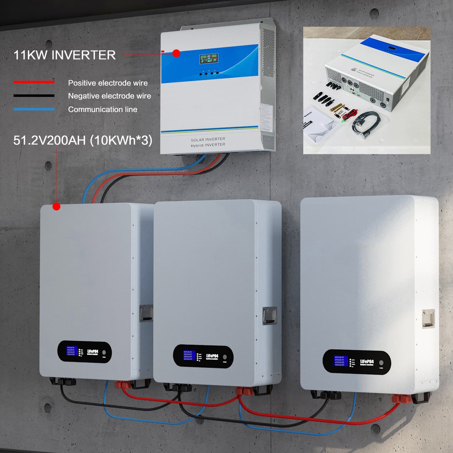 400ah home battery lithium solar battery solar 7.5kwh