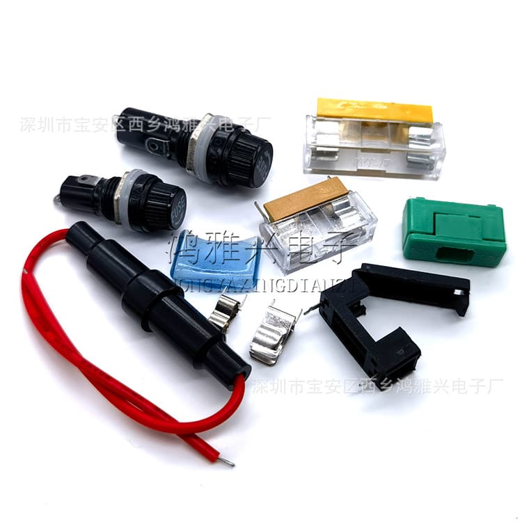PCB plug-in fuse holder 5X20/6X30mm with wires and spring, BLX-A type fuse clip box FUSE