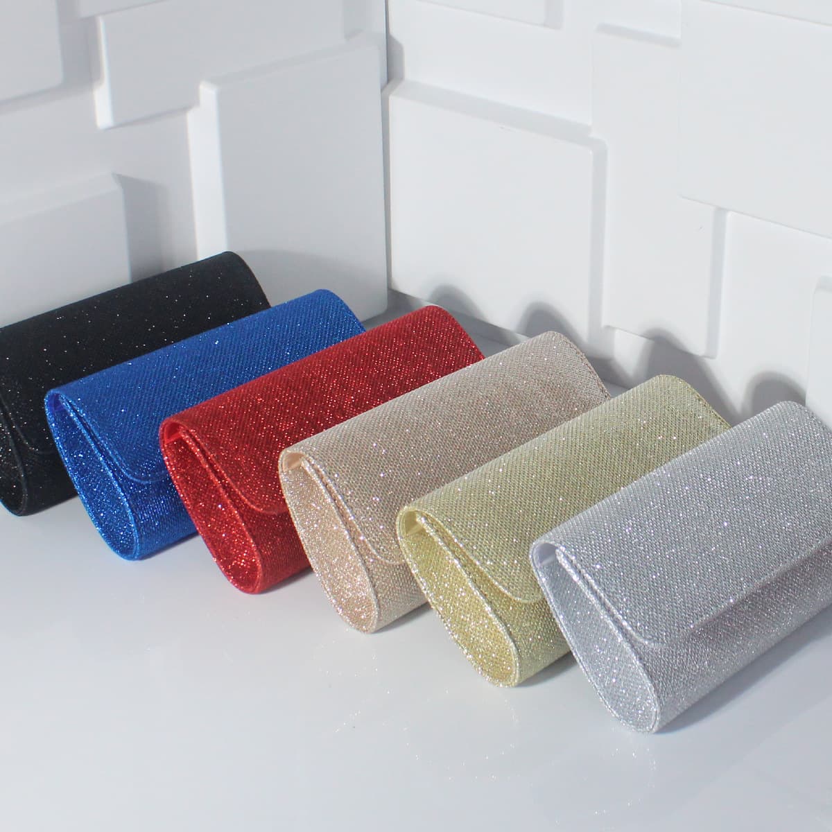 Cross-border E-commerce Clutch Bag Handbag Sparkle Mesh Evening Bag Women Minimalist Fashion Chain Bag Underarm Bag Handbag
