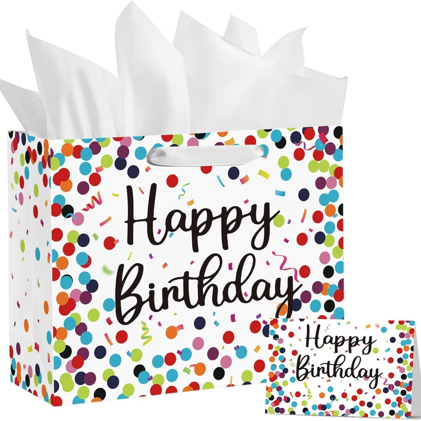 Cross-border Hot Birthday Gift Bag Premium Ins Style Gift Paper Bag Birthday Gift Wrapping