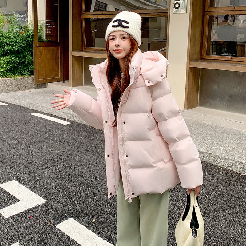 Gu Ji Same Style Women's Clothing Short Down Jacket Women's Thickened Loose Hooded Petite 2025 New Winter Coat