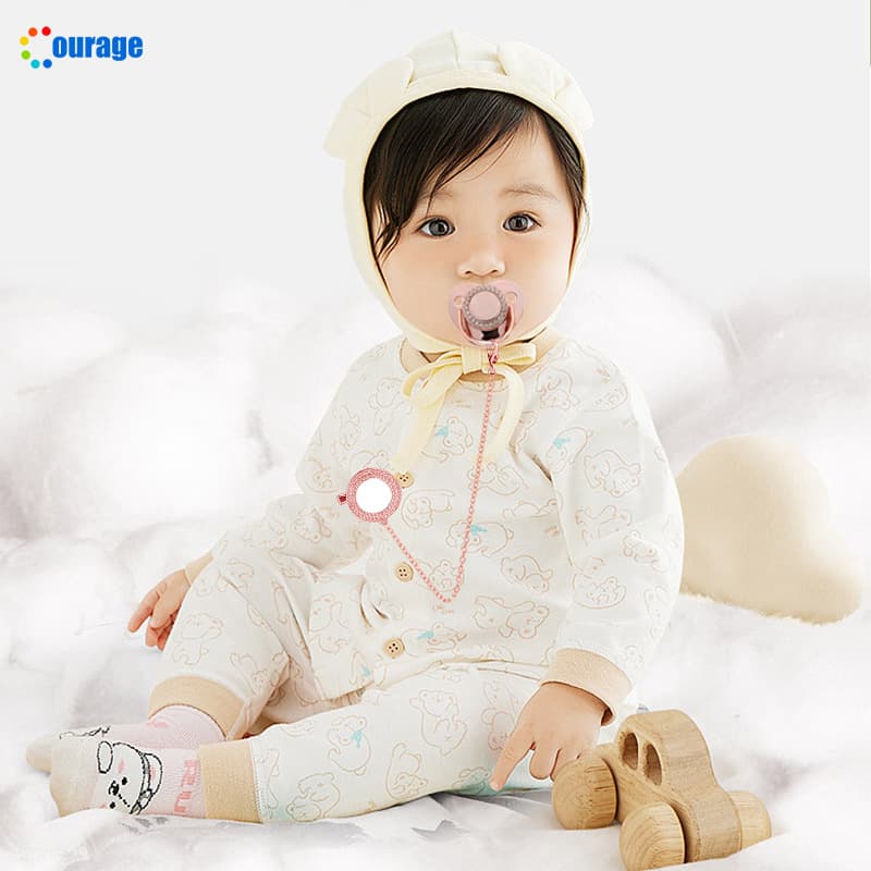 Cross-border Baby Pacifier with Rhinestone Chain, Silicone Sleep Pacifier, Heat Transfer Blank Pacifier