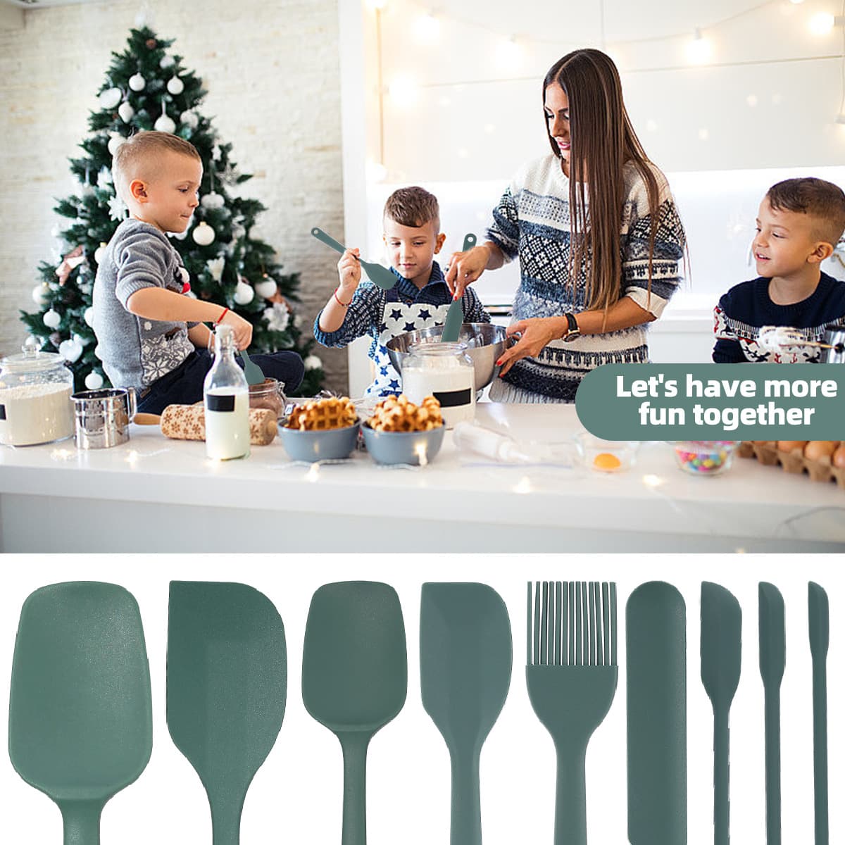 Xuanjun Cross-Border Multi-Piece Silicone Scraper Series Set Temperature-Resistant Barbecue Brush Cream Scraper Dishwasher-Safe for Home Use