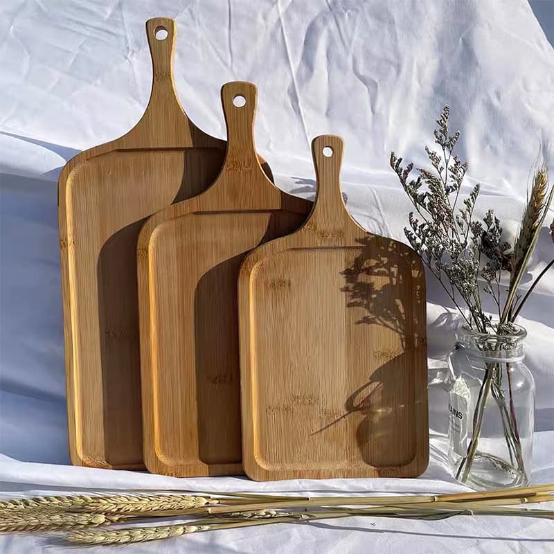 Solid Wood Cutting Board Chopping Board Children's Complementary Food Board Acacia Wood Fruit Board Wooden Pizza Board Household Kitchen Board Tray