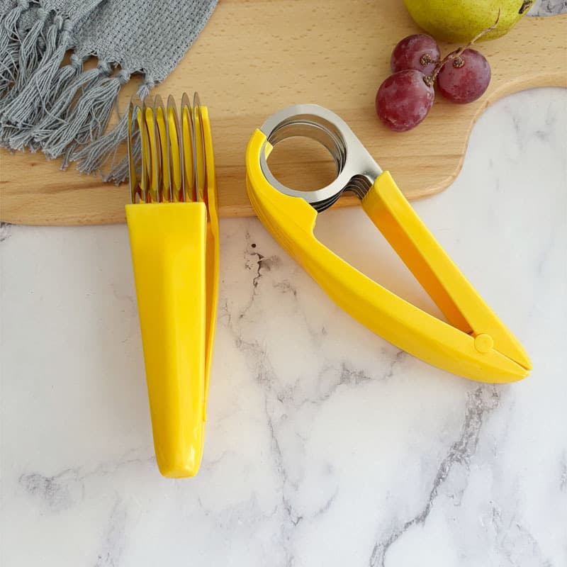 Stainless Steel Banana Slicer, Ham Slicing and Holding Knife, Fruit Platter Tool for Banana Division