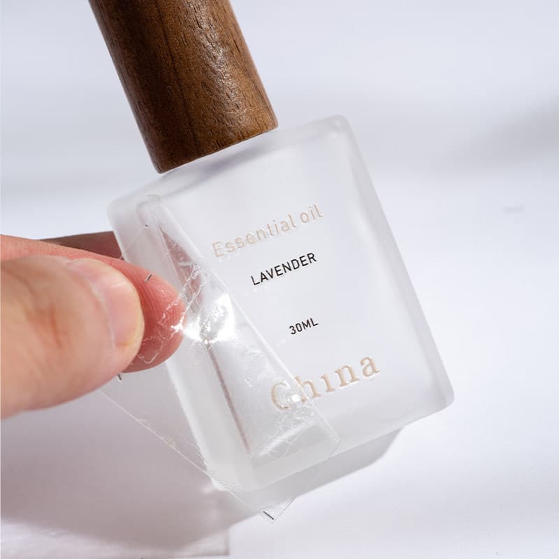 Custom UV Transfer Decal Crystal Label for Skincare and Cosmetic Bottles, Peel-off Film with Logo, Essential Oil Label Sticker
