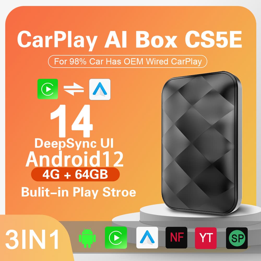 carplay Android box wired transfer module 4+64G car adapter adapts to car-machine intelligent interconnection cross-border