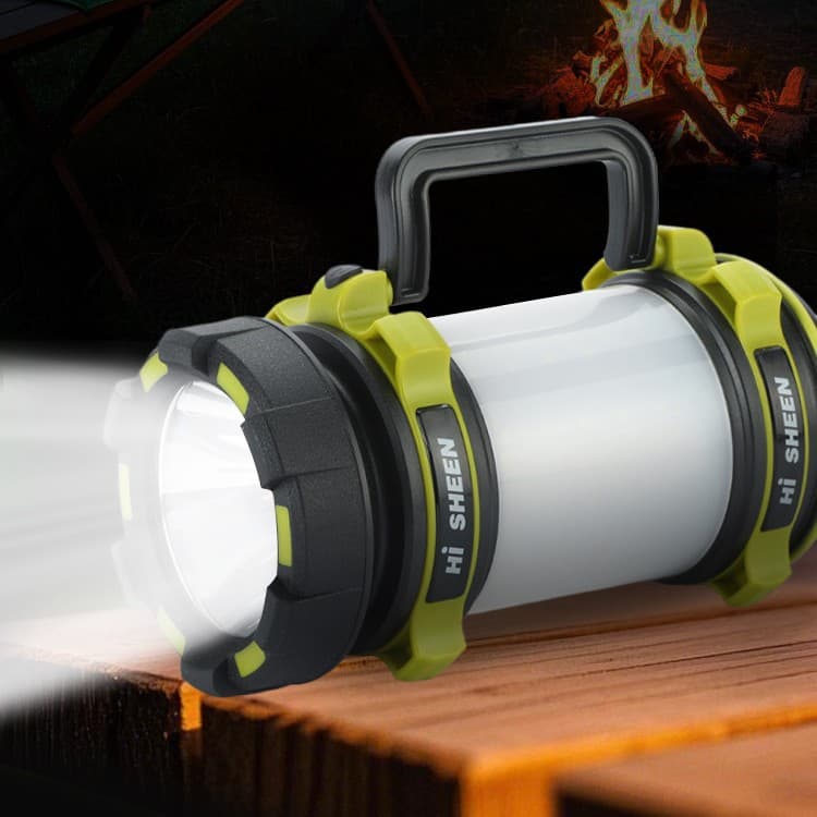 Cross-border portable flashlight, outdoor camping light, mountaineering fishing searchlight, patrol rechargeable flashlight, night fishing LED light