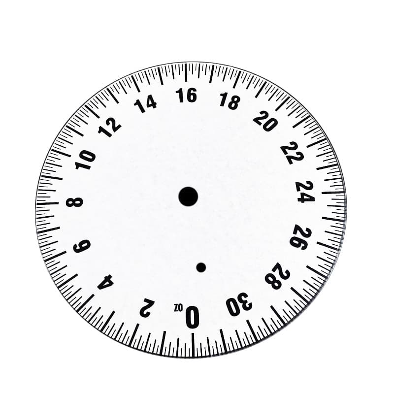 Scale instrument acrylic window lens with engraved dials, clock lens, and outsourced lens screen printing processing