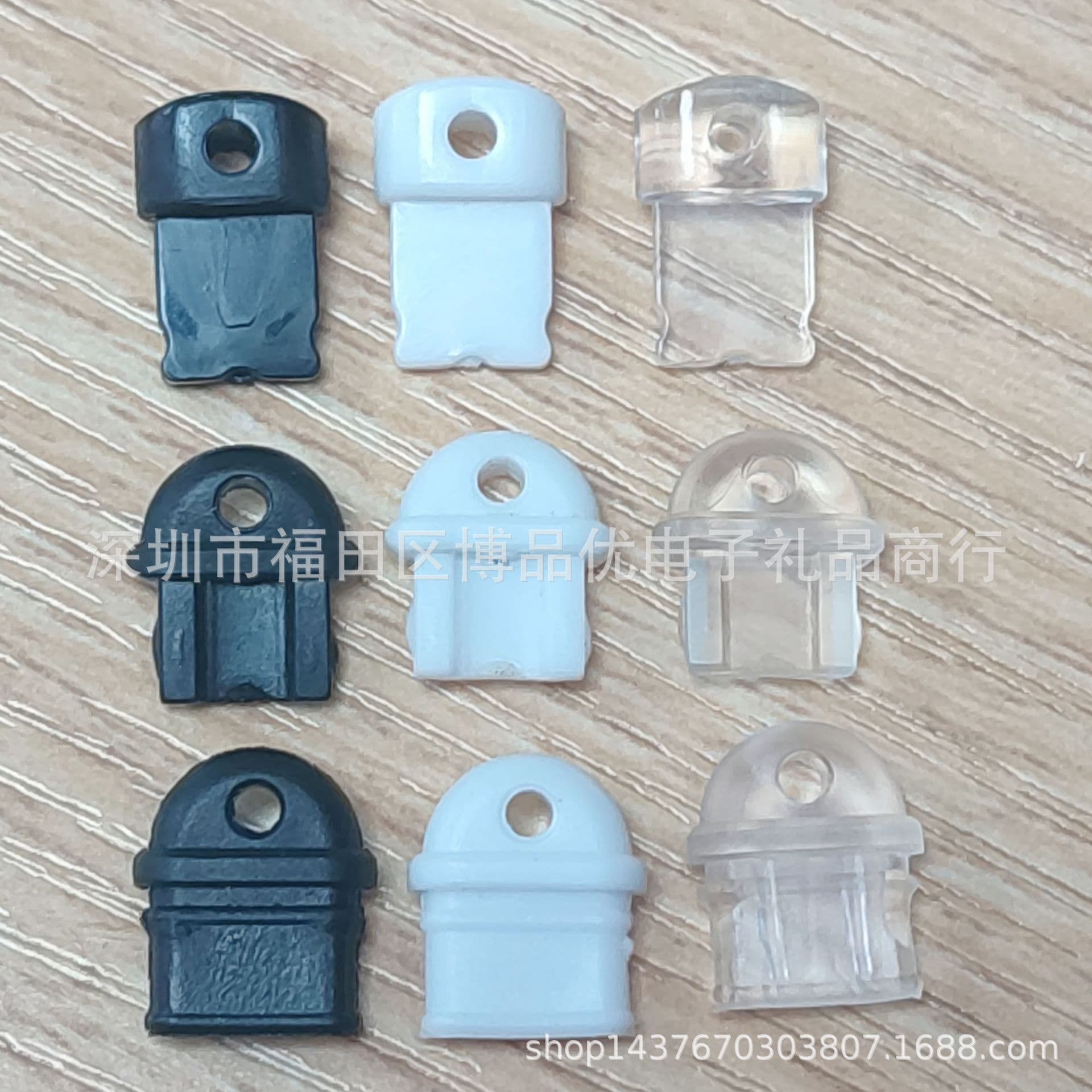 Compatible with iPhone, Huawei, Redmi, VIVO, Type-C charging port with hole for attaching accessories, dust plug, and Android end cap.