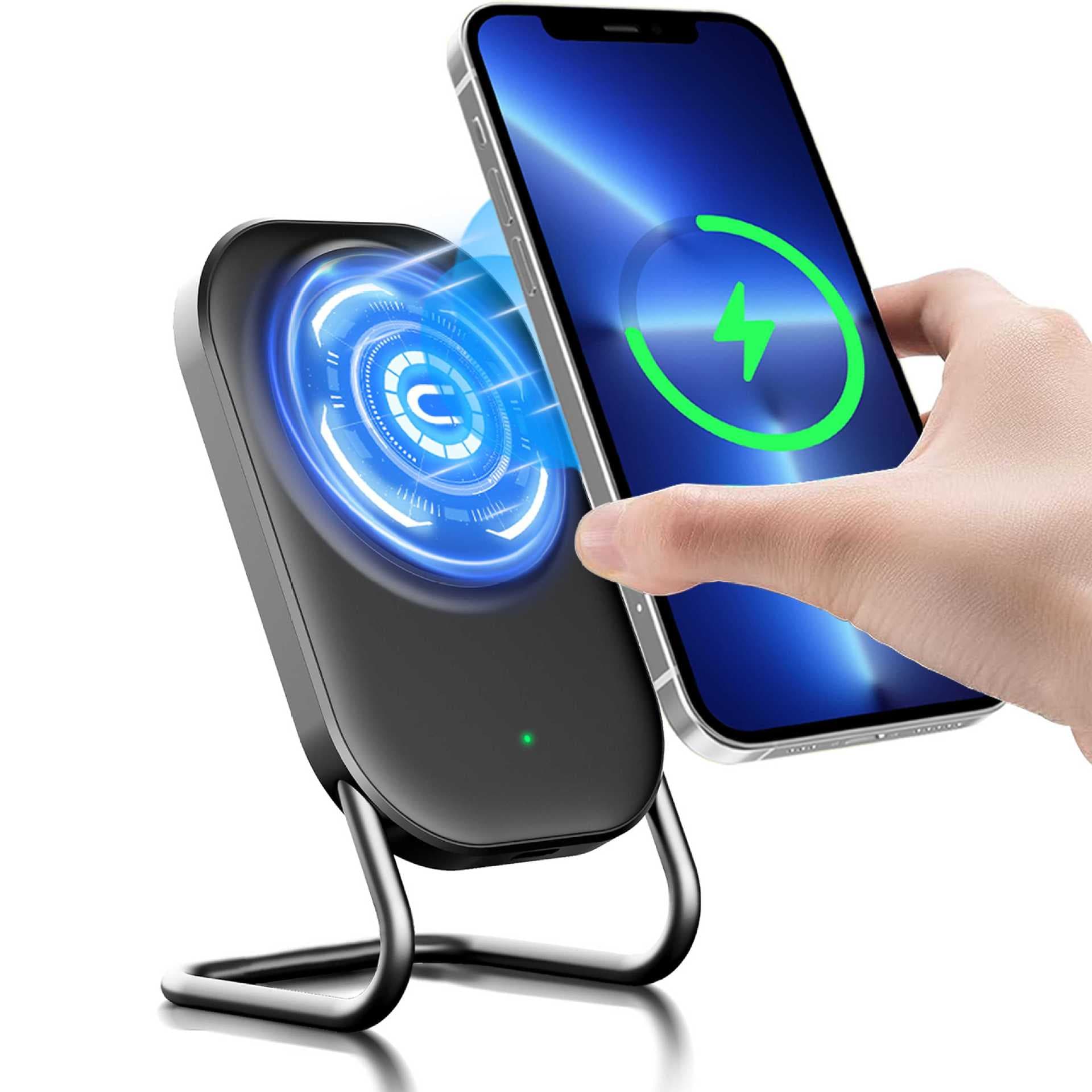 Magsafe Strong Magnetic Absorption Vertical Wireless Charger for Mobile Phones High Efficiency Fast Charging Desktop Stand