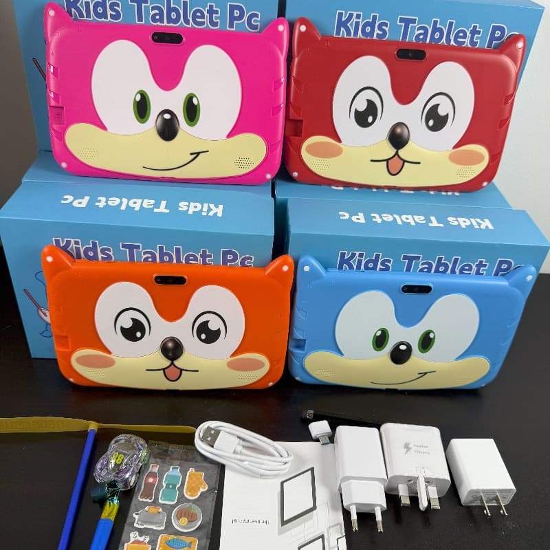 Factory wholesale, new 7-inch children's smart learning tablet computer with WiFi and Bluetooth, suitable for cross-border e-commerce.