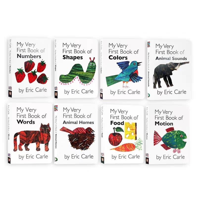 My Very First Book Board Books Set of 8 by Eric Carle, Early Learning Picture Books for Toddlers