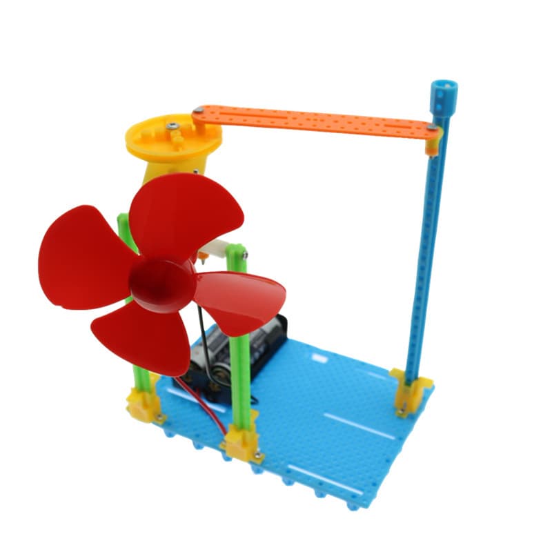 Shaking Head Electric Fan DIY Kit - Handmade Fan Model Teaching Aid for Primary and Secondary School Students, DIY Maker Assembly Set