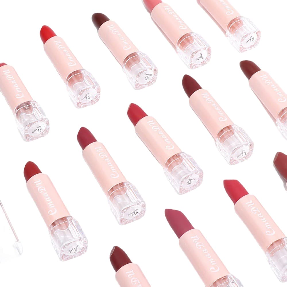 CmaaDu Cosmetics Lipstick 15 Colors New Matte Moisturizing Water-Resistant Long-Lasting Makeup for Cross-Border E-Commerce