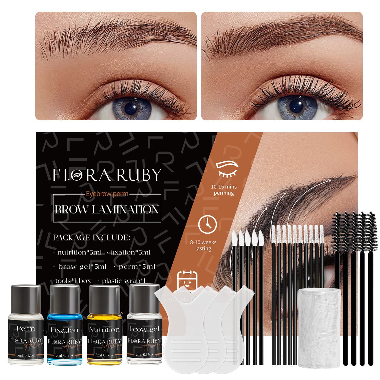 Cross-border Keratin Perm for Natural Brows Long-lasting Lash Lift Eyebrow Perm Set Cold Perm for Salon Use