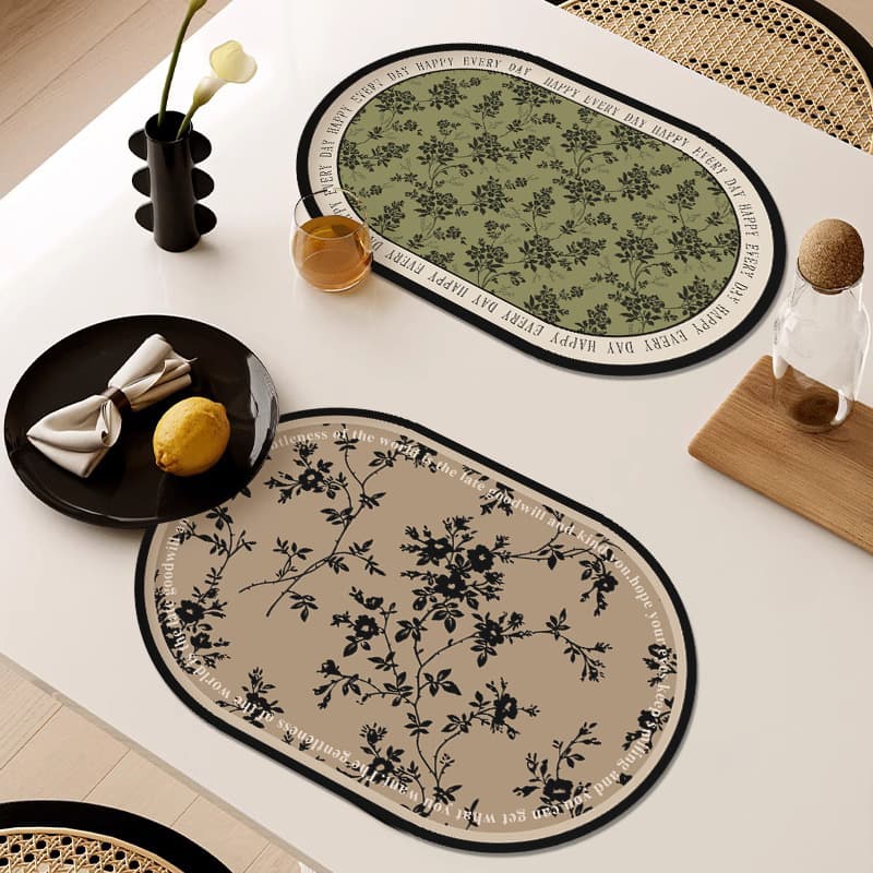 French waterproof leather placemats, oil-proof and wash-free table mats, anti-scalding heat insulation mats for dishes, light luxury and high-end Western food mats