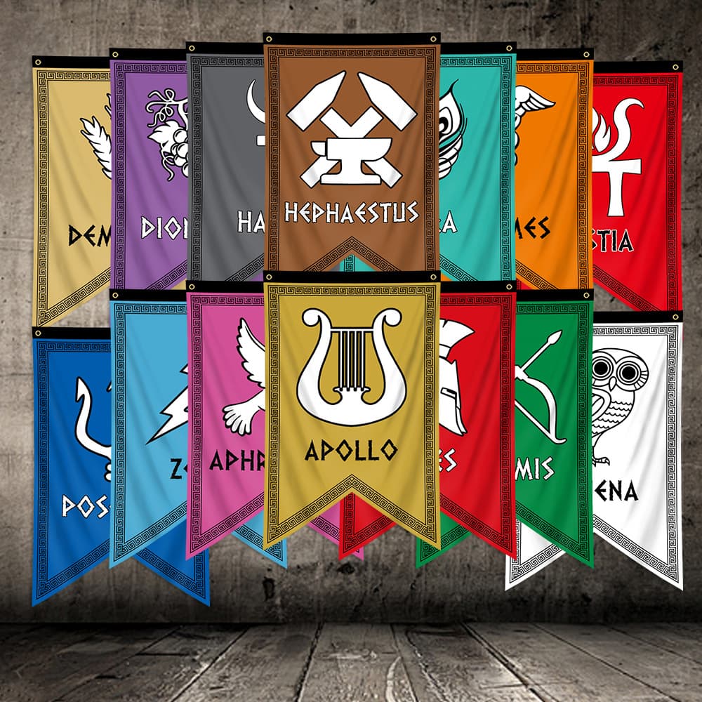 Amazon Cross-Border Source Greek Gods Swallowtail Decorative Flag Hanging Cloth 75*125cm