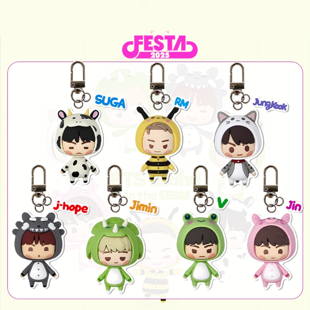 BTS Festa Merchandise Cartoon Acrylic Keychain Bag Charm Accessory
